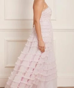 Needle & Thread Holding LTD Womenswear Violet Shimmer Strapless Corset Gown