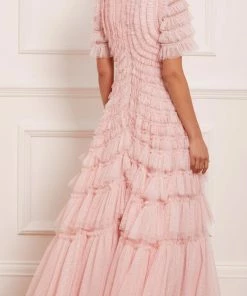 Needle & Thread Holding LTD Willow Ruffle V-Neck Gown