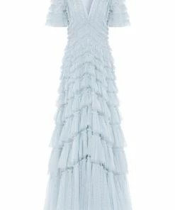 Needle & Thread Holding LTD Womenswear Willow Ruffle V-Neck Gown
