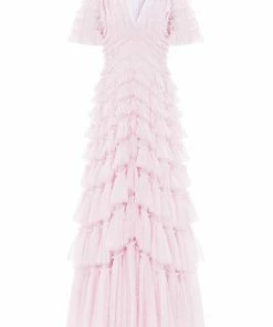 Needle & Thread Holding LTD Willow Ruffle V-Neck Gown Womenswear