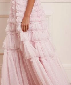 Needle & Thread Holding LTD Willow Ruffle V-Neck Gown Womenswear